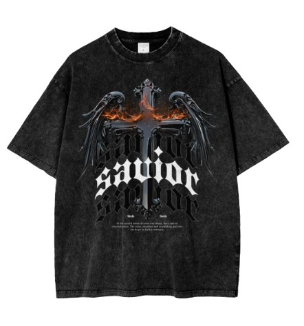 FGC Acid Wash Oversized Savior T-Shirt