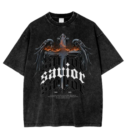 FGC Acid Wash Oversized Savior T-Shirt